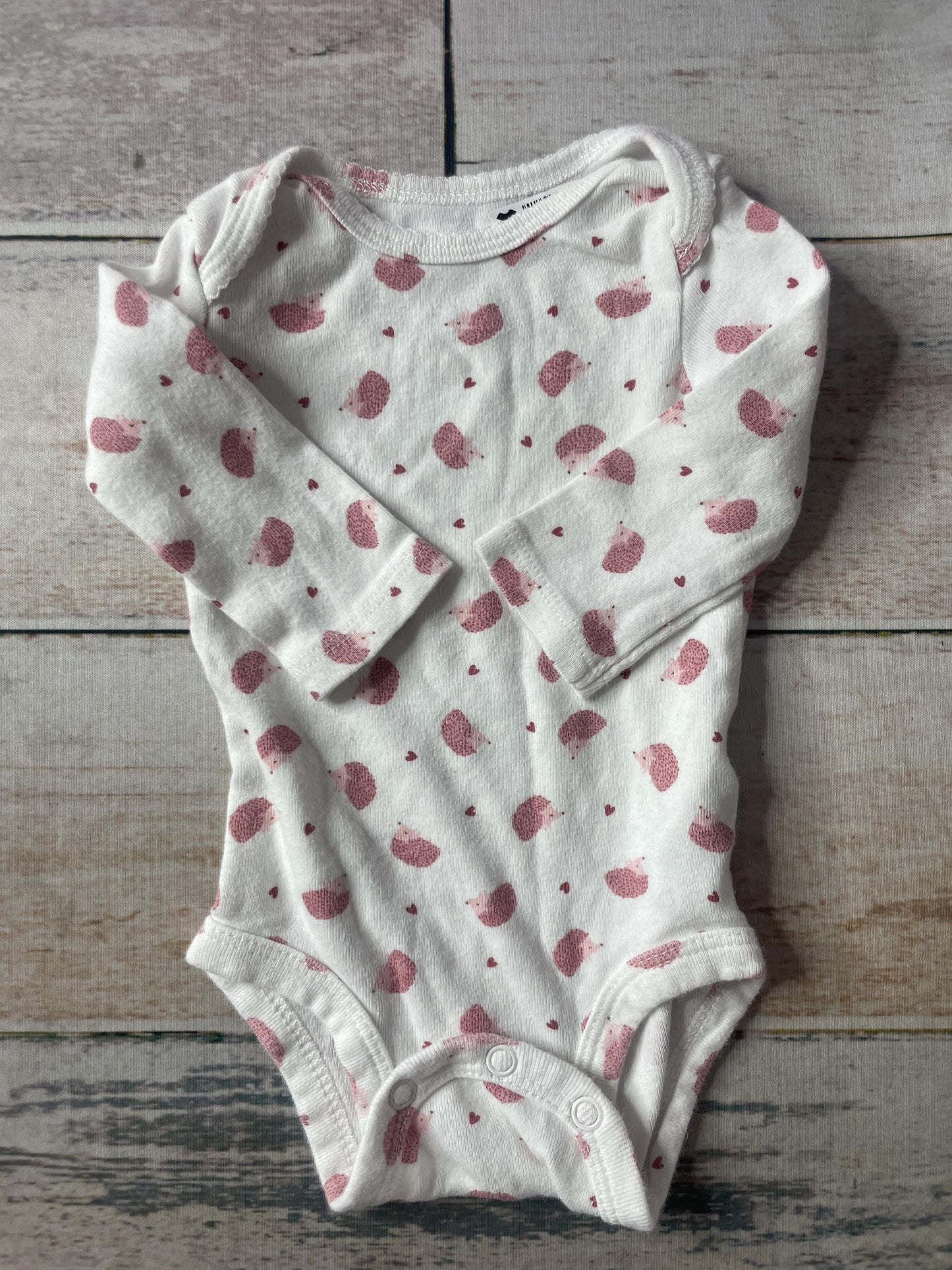 Carters Girls White | pink Onesie Size: 3 months White | pink