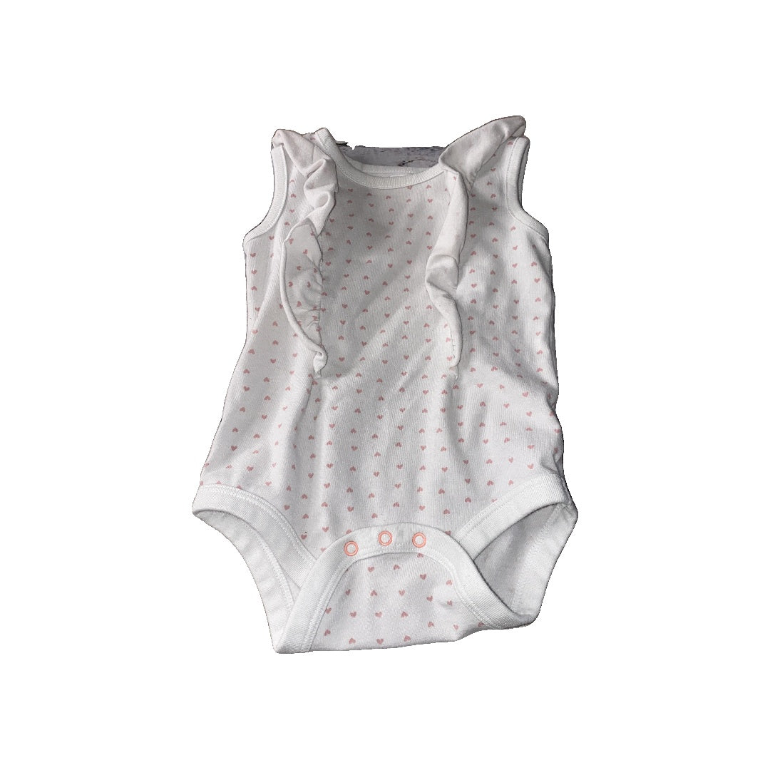 Girls White | pink Onesie Size: 6-9 months White | pink