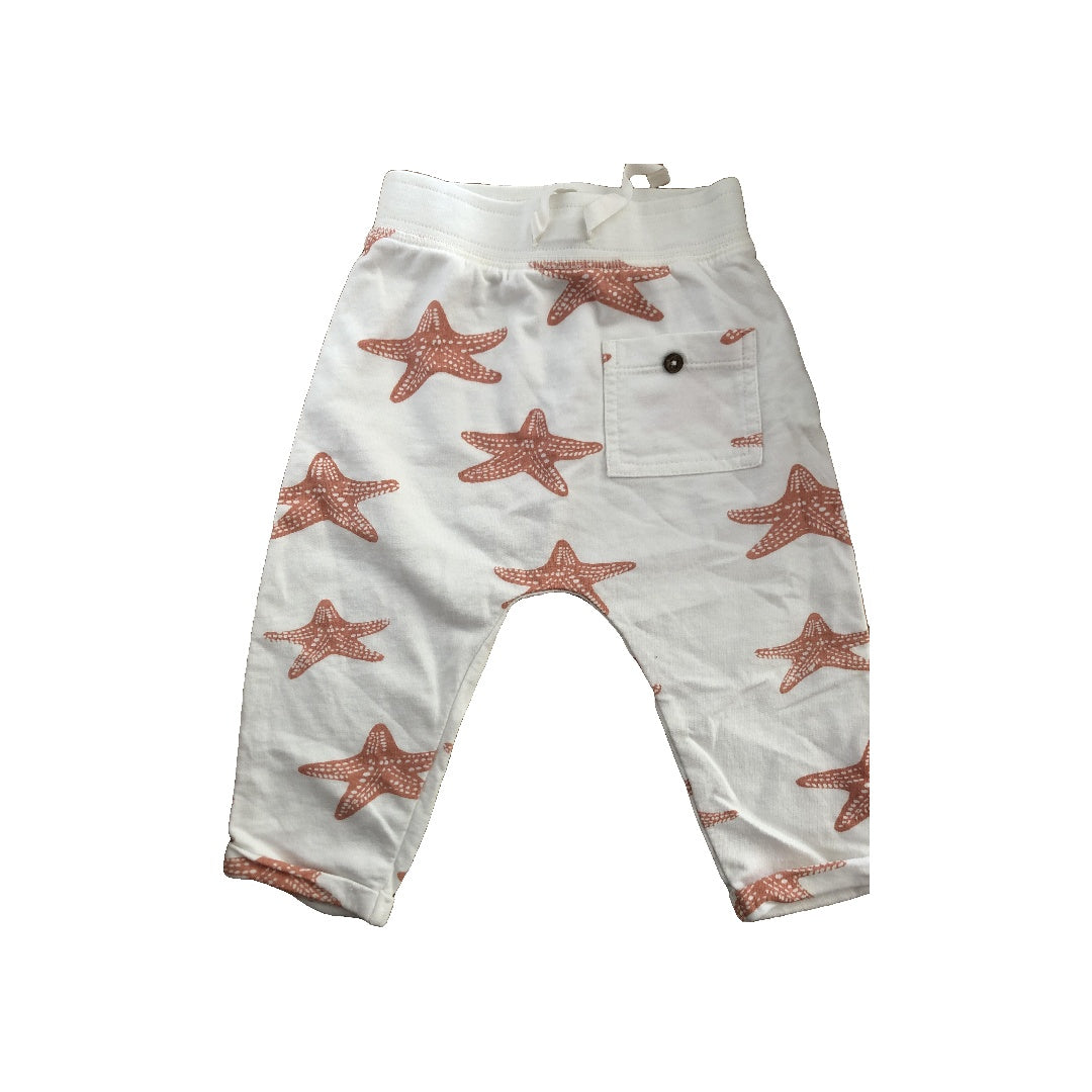 Oliver & Rain Girls White | pink Pants Size: 12 months White | pink