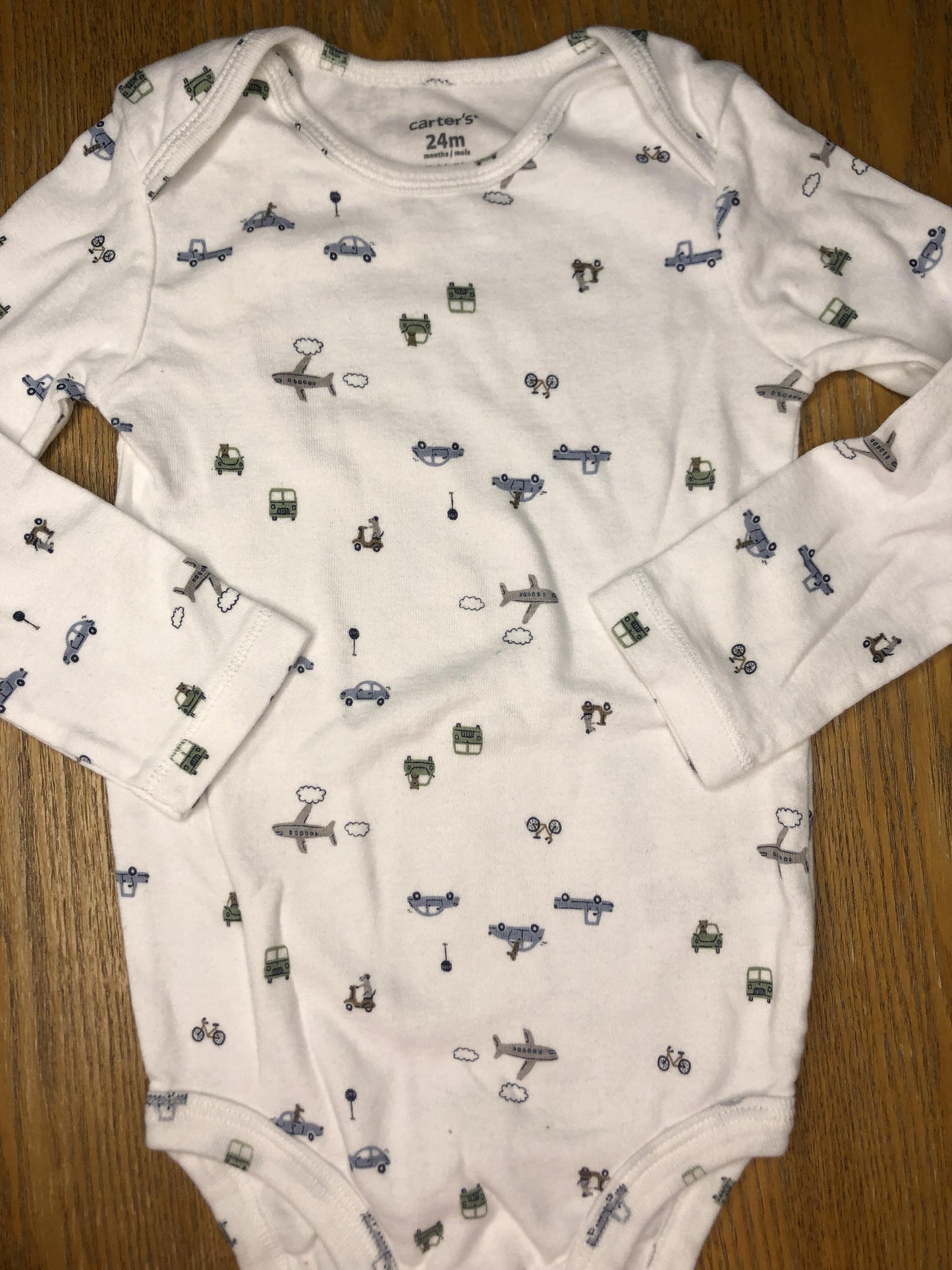 Carters Unisex White | pink Onesie Size: 24 months White | pink
