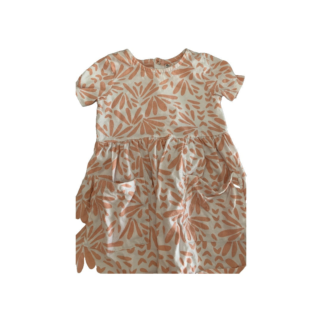 Oliver & Rain Girls White | pink Dress Size: 2 years White | pink