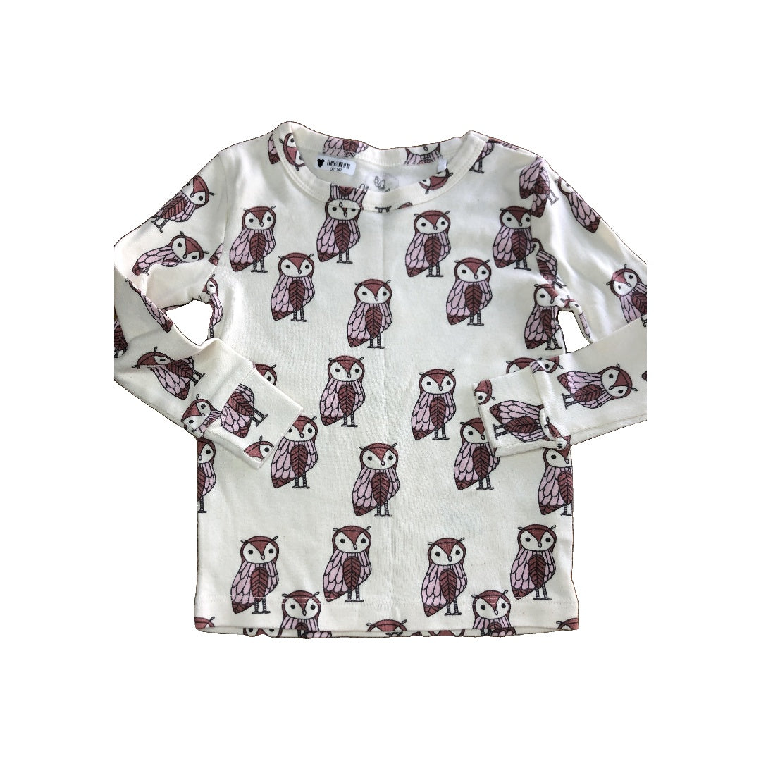 Oliver & Rain Girls White | pink Pajamas Size: 24 months White | pink