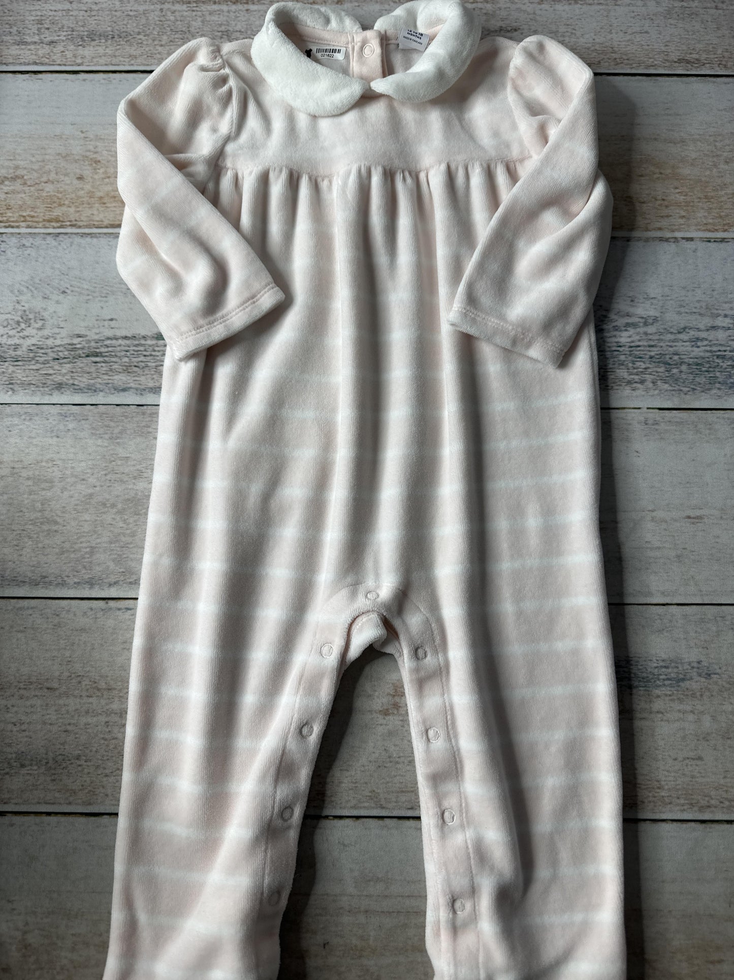 Janie and Jack Girls White | pink Long Sleeve Outfit Size: 12-18 months White | pink