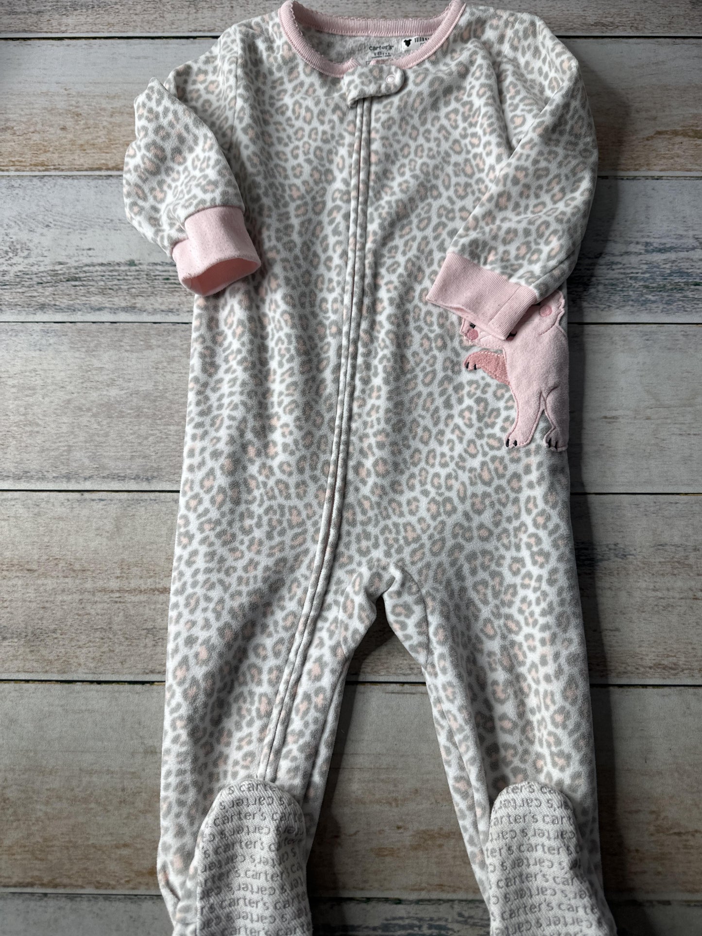 Carters Girls White | pink Pajamas Size: 12-18 months White | pink