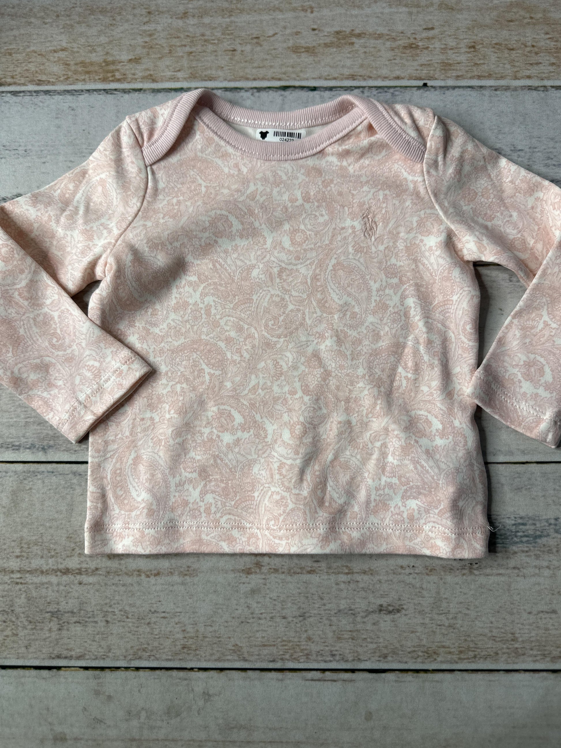 Ralph Lauren Girls White | pink T-Shirt Size: 3-6 months White | pink
