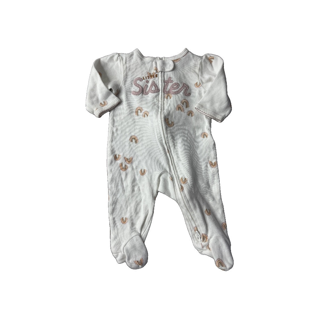 Carters Girls White | pink Pajamas Size: 0-3 months White | pink