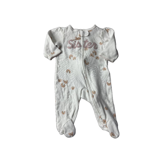 Carters Girls White | pink Pajamas Size: 0-3 months White | pink