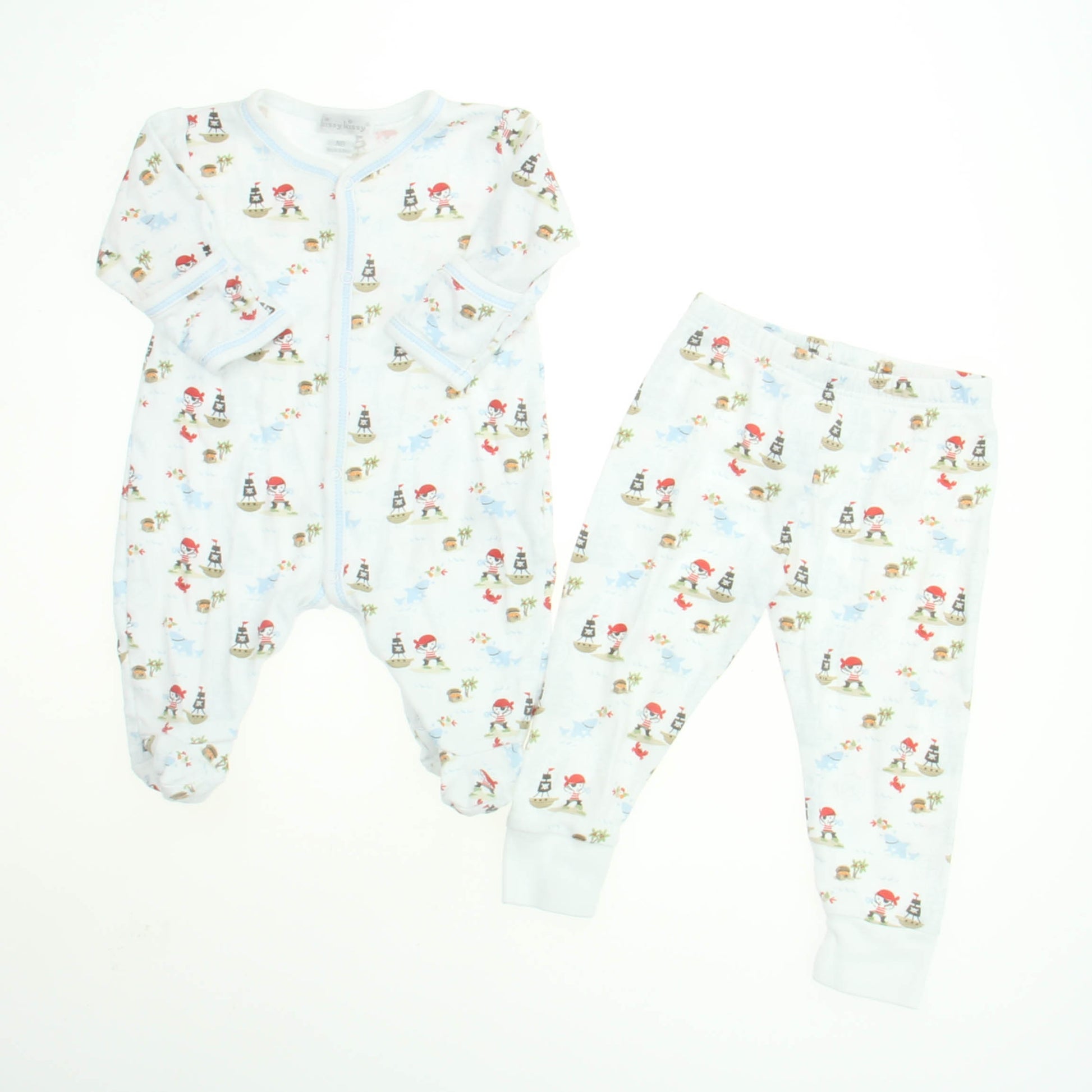 Kissy Kissy Boys White | Pirates Pajamas Size: 0-18 White | Pirates