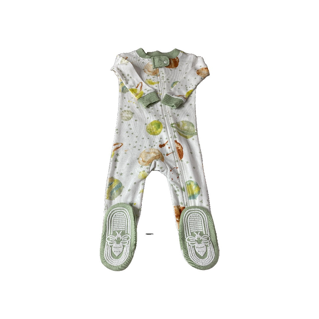 Burt's Bees Unisex White | Planets Pajamas Size: 3-6 months White | Planets
