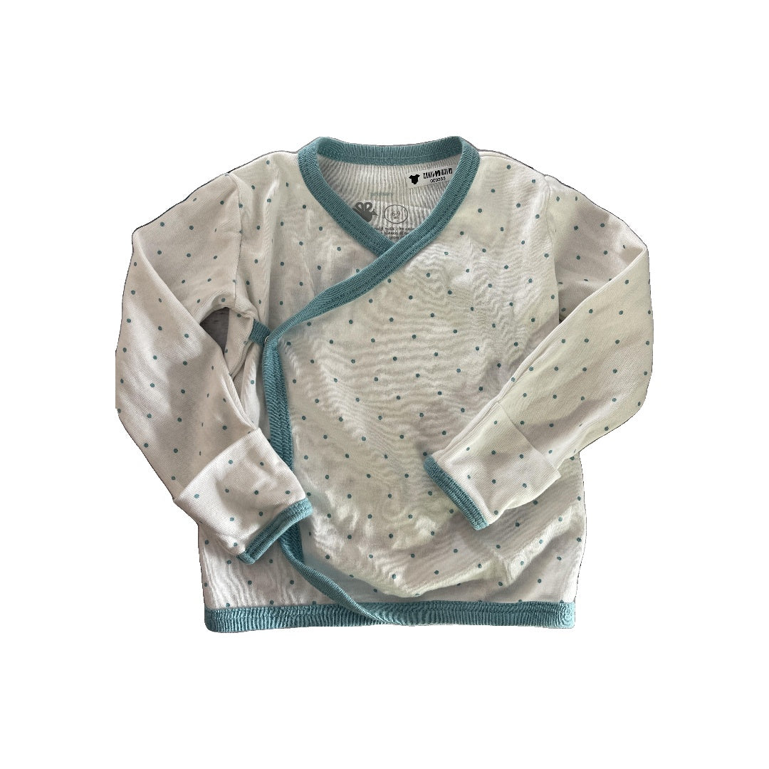 Primary Boys White | polka dot | Light Blue Shirt Size: 6-9 months White | polka dot | Light Blue