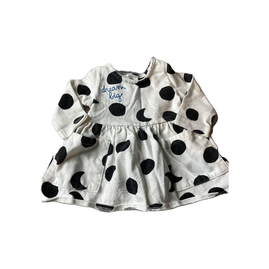 Oliver & Rain Girls White | polka dot Dress Size: Newborn White | polka dot