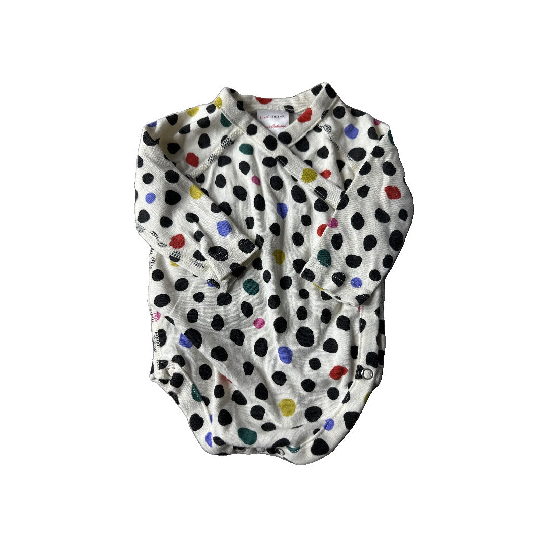 Hanna Andersson Unisex White | polka dot Onesie Size: 0-3 months White | polka dot