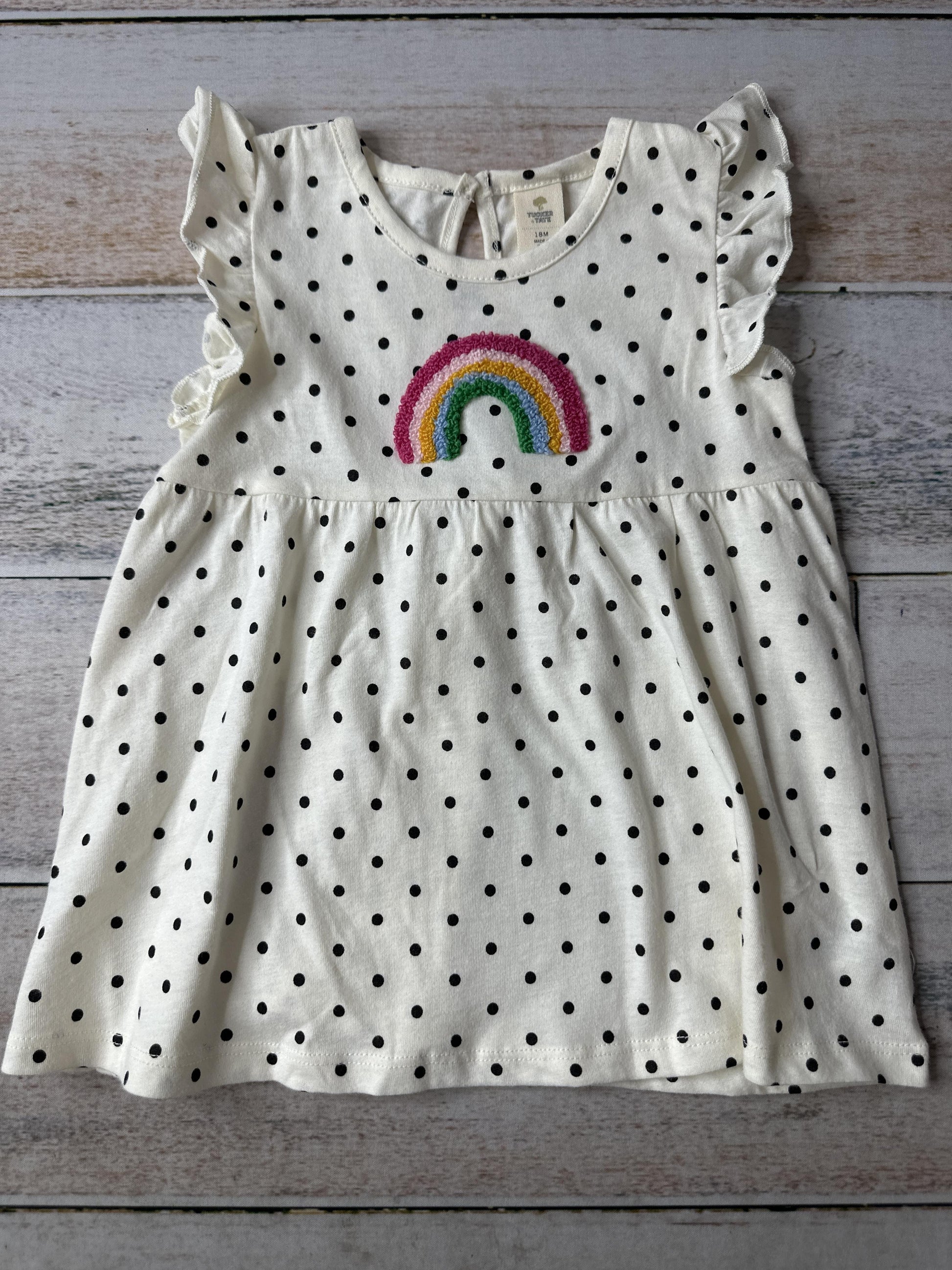 Tucker + Tate Girls White | polka dot Dress Size: 18 months White | polka dot