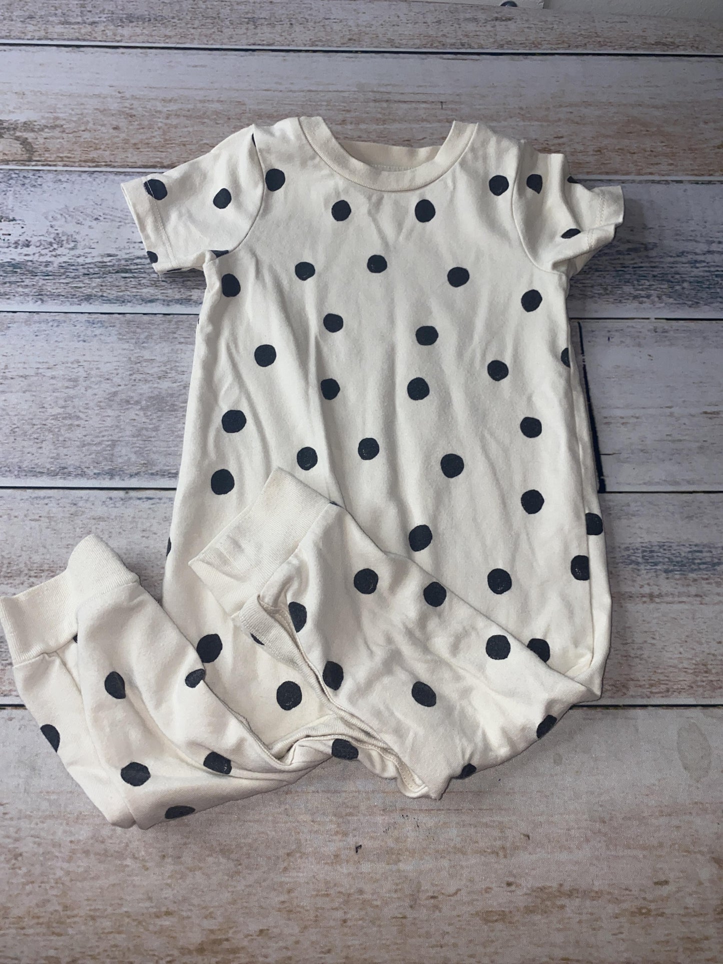 Cat & Jack Unisex White | polka dot Romper Size: 12 months White | polka dot