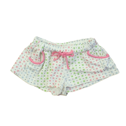 Bella Bliss Girls White | Polka Dots Shorts Size: 2-3T White | Polka Dots