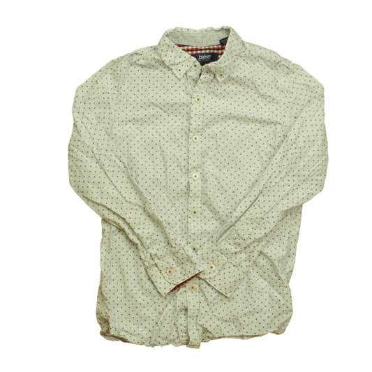 Ted Baker Boys White Polka Dots Button Down Long Sleeve Size: 10 Years White Polka Dots