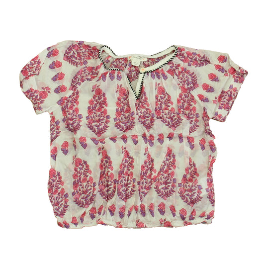 Crewcuts Girls White | Purple | Pink Floral Blouse Size: 2T White | Purple | Pink Floral