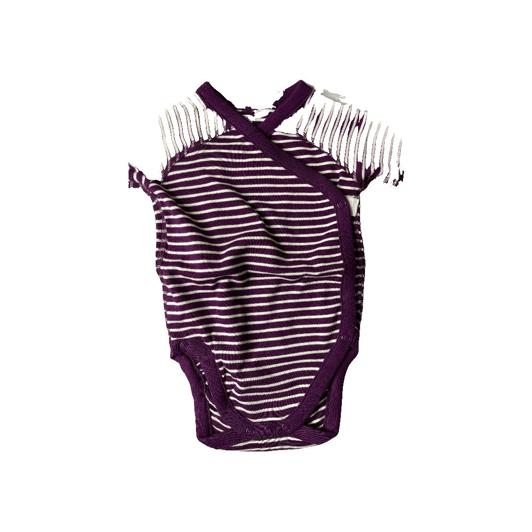 Moon and back Boys White | purple | Stripe Onesie Size: 3-6 months White | purple | Stripe