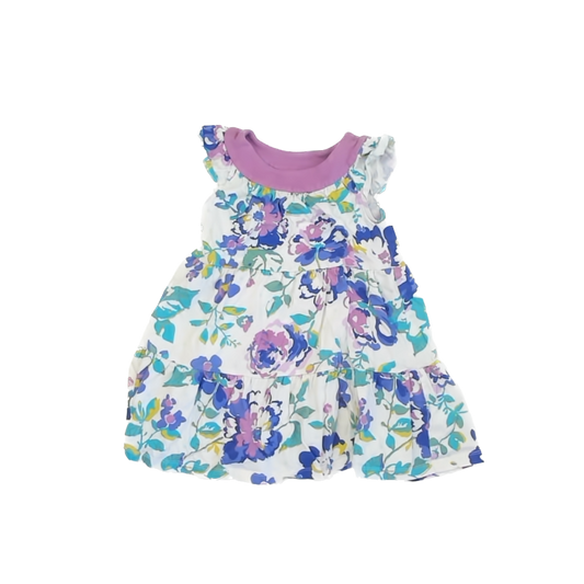Tea Collection Girls White | Purple | Teal Dress Size: 5T White | Purple | Teal