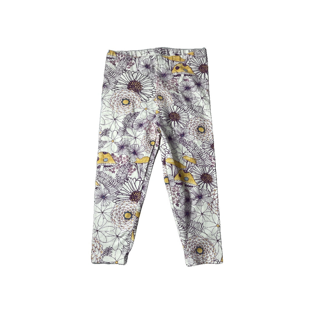 Burt's Bees Girls White | purple | Yellow Pants Size: 2T White | purple | Yellow