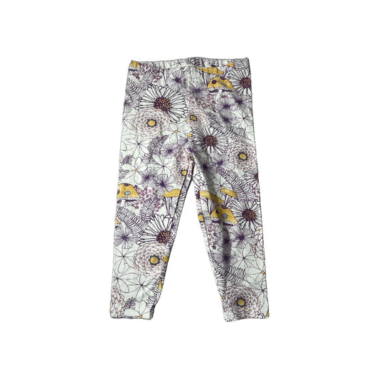 Burt's Bees Girls White | purple | Yellow Pants Size: 2T White | purple | Yellow