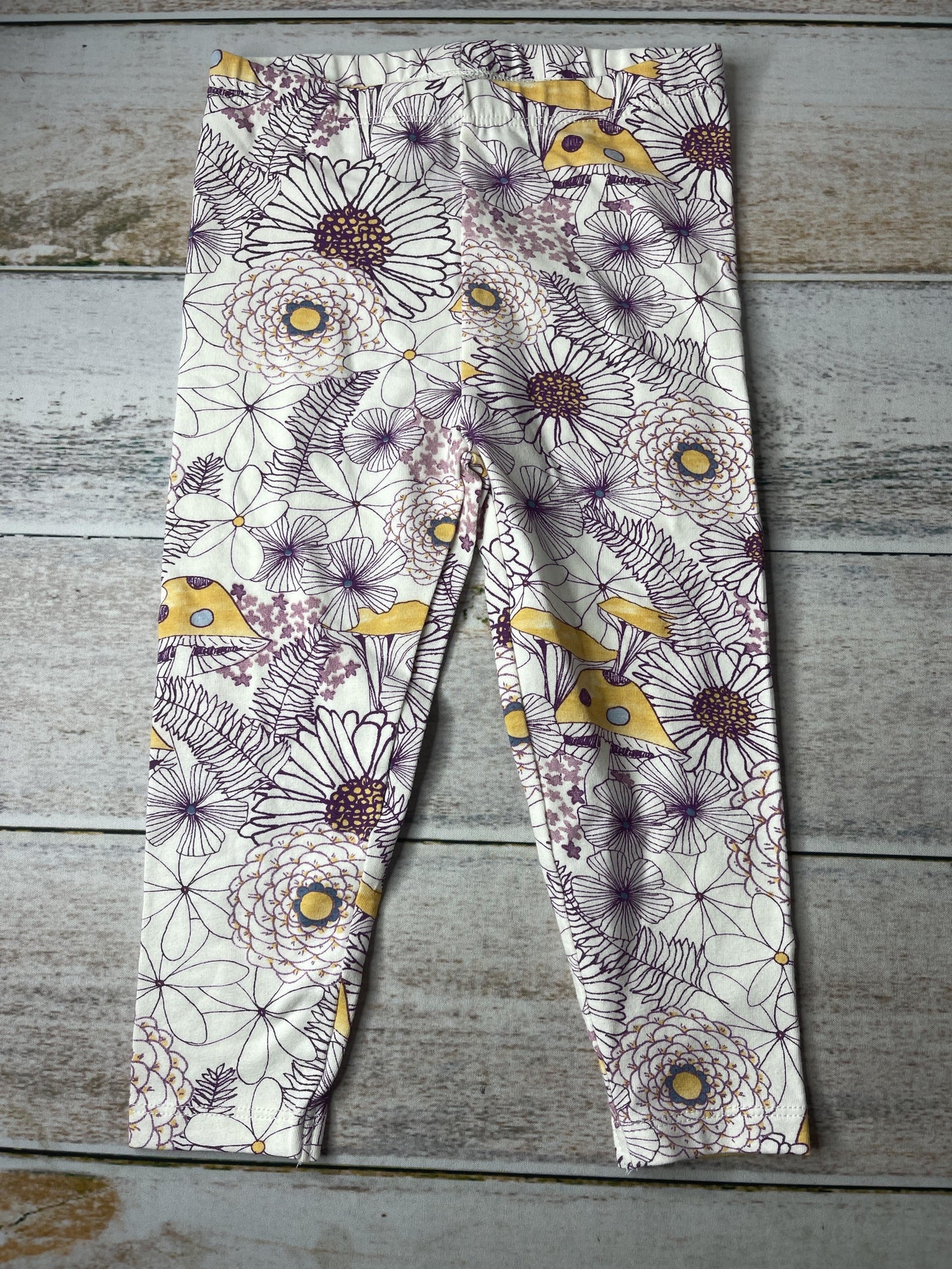 Burt's Bees Girls White | purple | Yellow Pants Size: 2T White | purple | Yellow