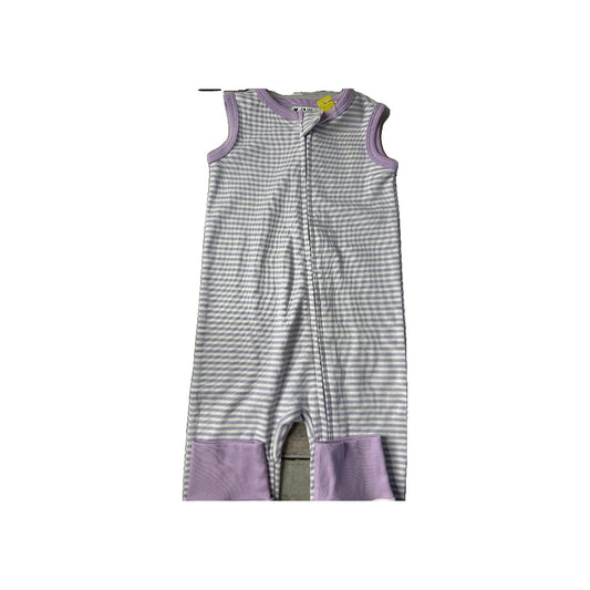 Aablexema Girls White | purple Romper Size: 12-18 months White | purple