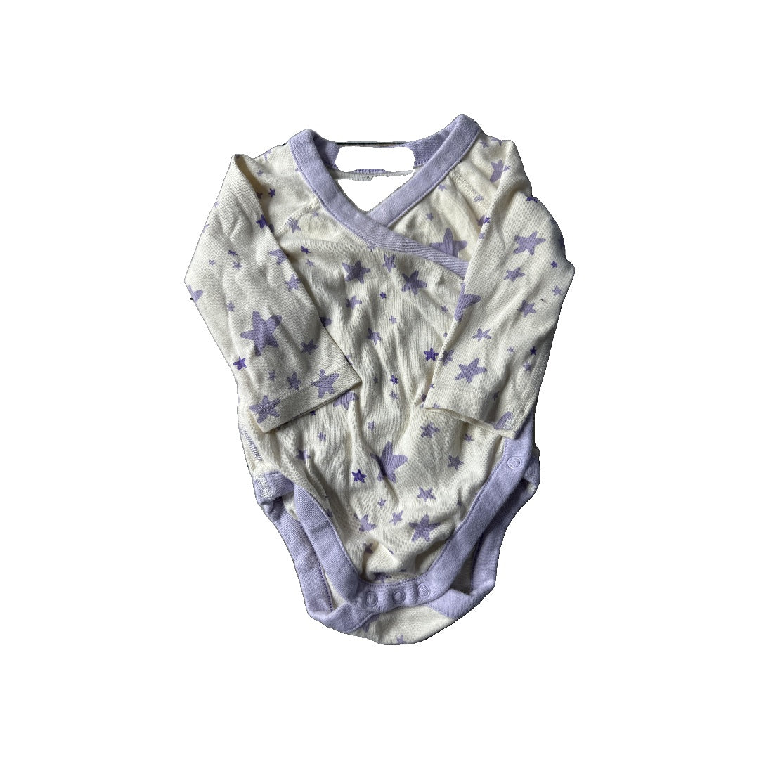 Moon and back Unisex White | purple Onesie Size: 3-6 months White | purple