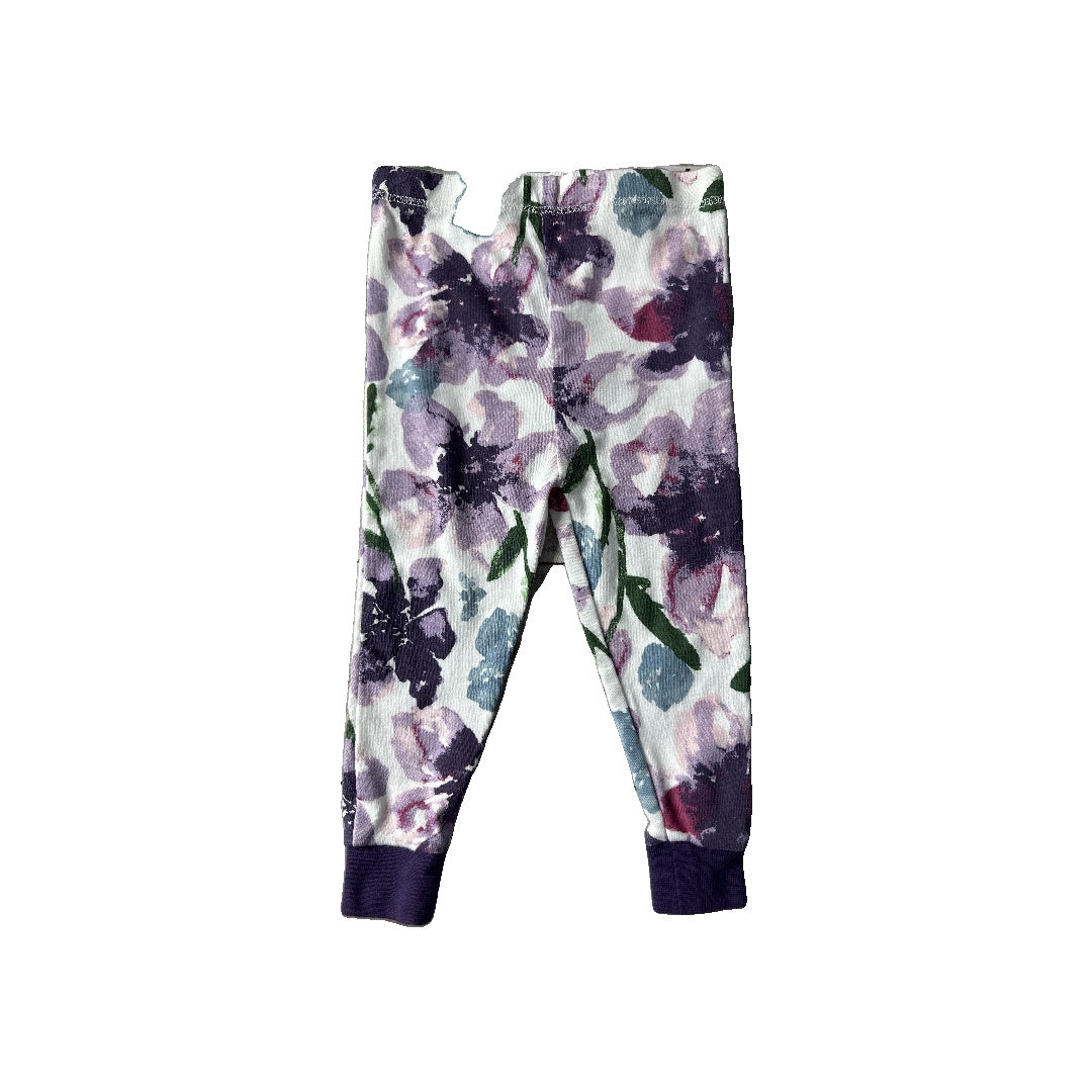 Burt's Bees Unisex White | purple Pajamas Size: 12 months White | purple