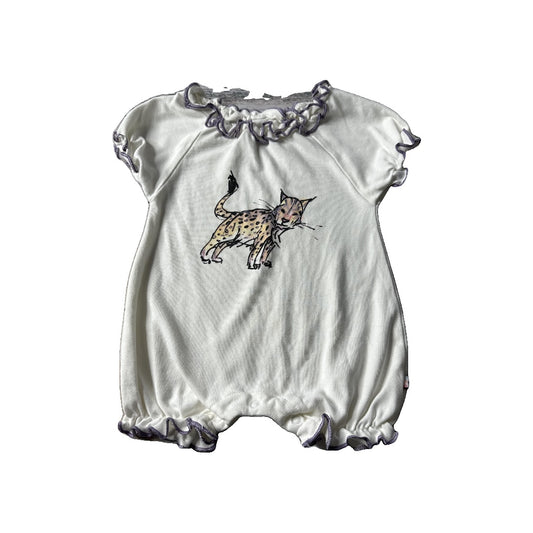 Babysoy Girls White | purple Onesie Size: 6-12 months White | purple