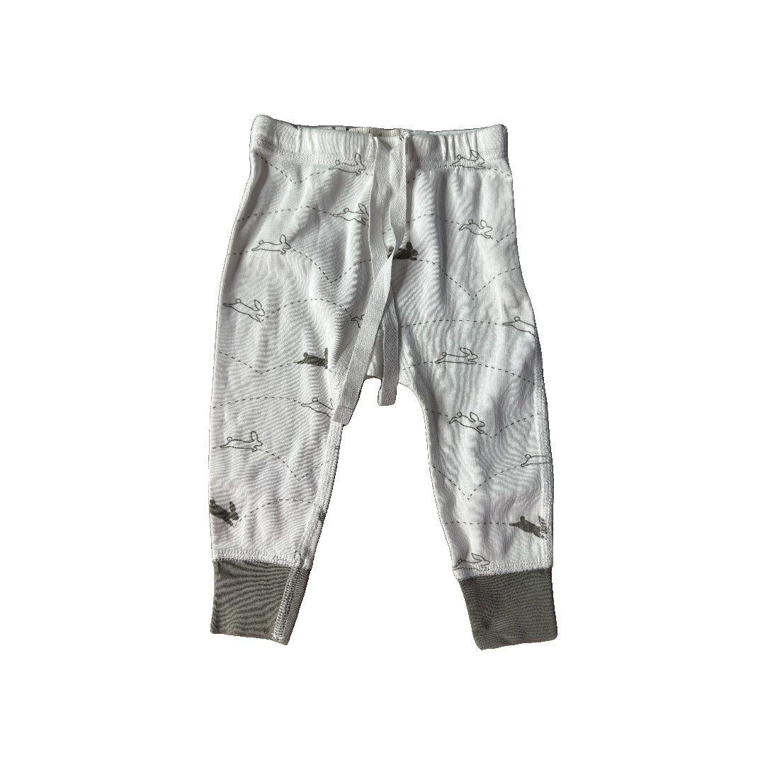 Sapling Unisex White | Rabbits Pants Size: 3-6 months White | Rabbits