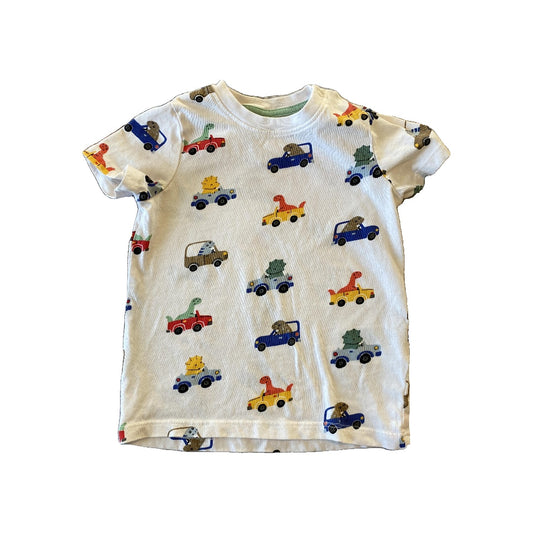 H&M Boys White | Rainbow | Dinosaur | Car T-Shirt Size: 9-12 Months White | Rainbow | Dinosaur | Car