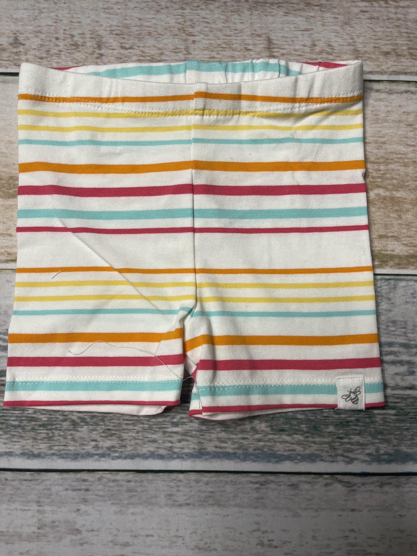 Burt's Bees Girls White | Rainbow Shorts Size: 12 months White | Rainbow