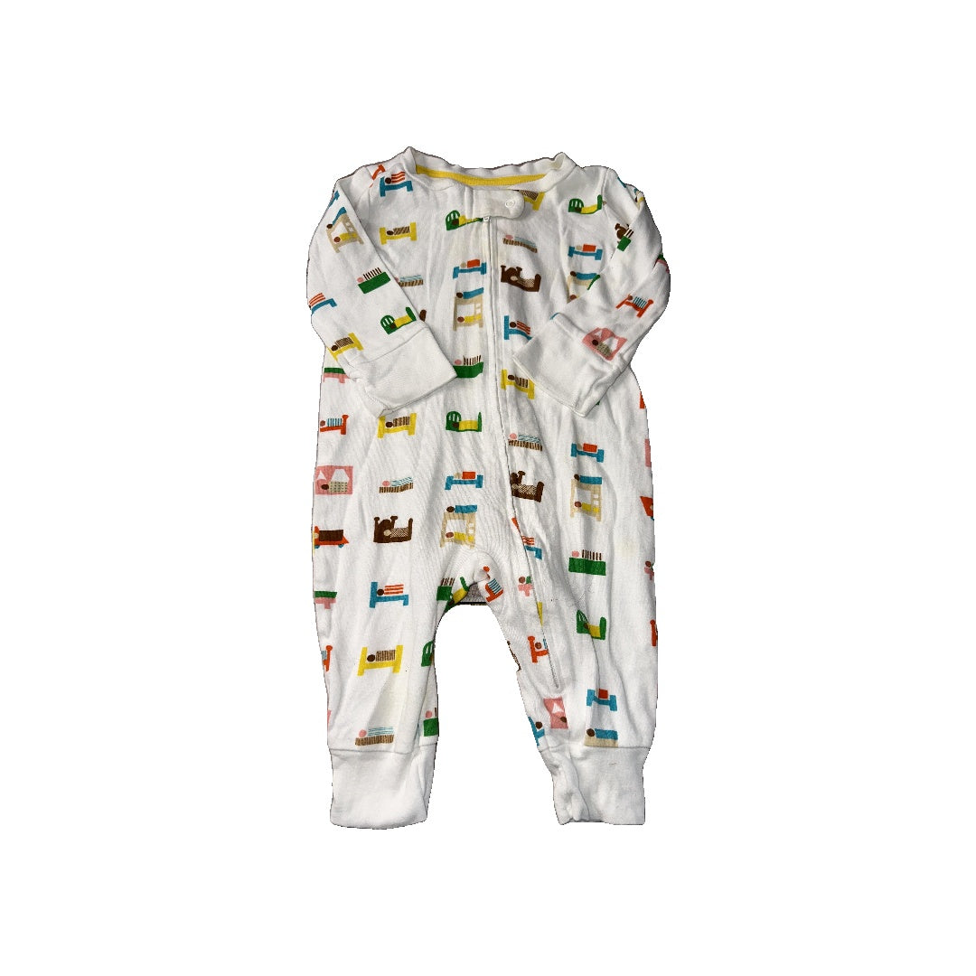 Christian Robinson Unisex White | Rainbow Pajamas Size: 3-6 months White | Rainbow