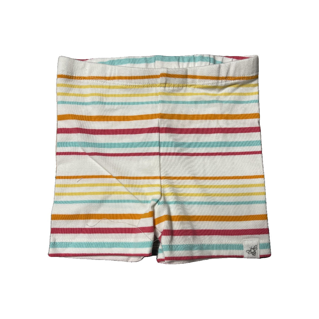 Burt's Bees Girls White | Rainbow Shorts Size: 12 months White | Rainbow