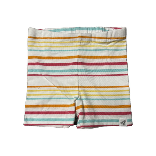 Burt's Bees Girls White | Rainbow Shorts Size: 12 months White | Rainbow
