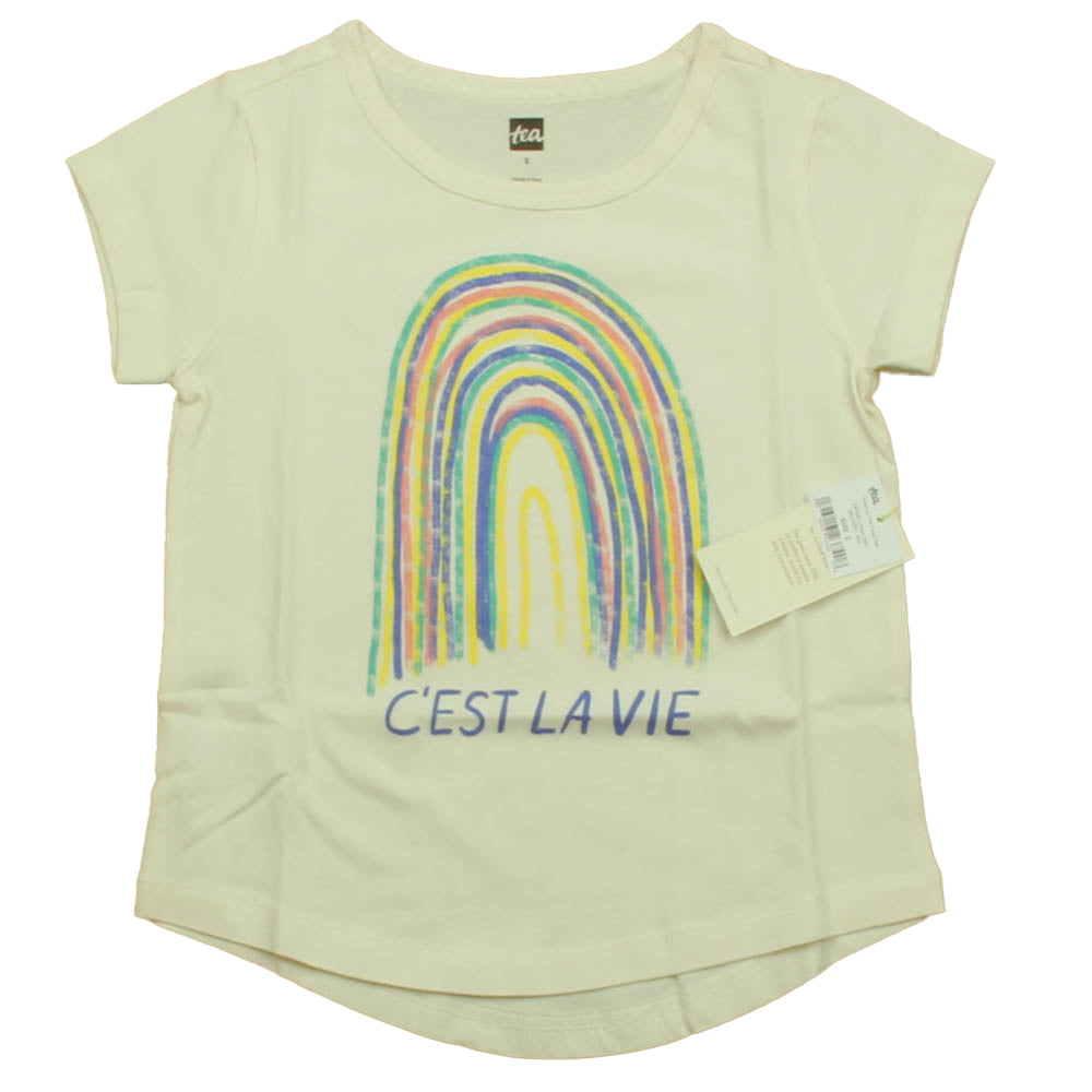 Tea Girls White Rainbow T-Shirt Size: 2T