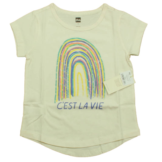 Tea Girls White Rainbow T-Shirt Size: 2T