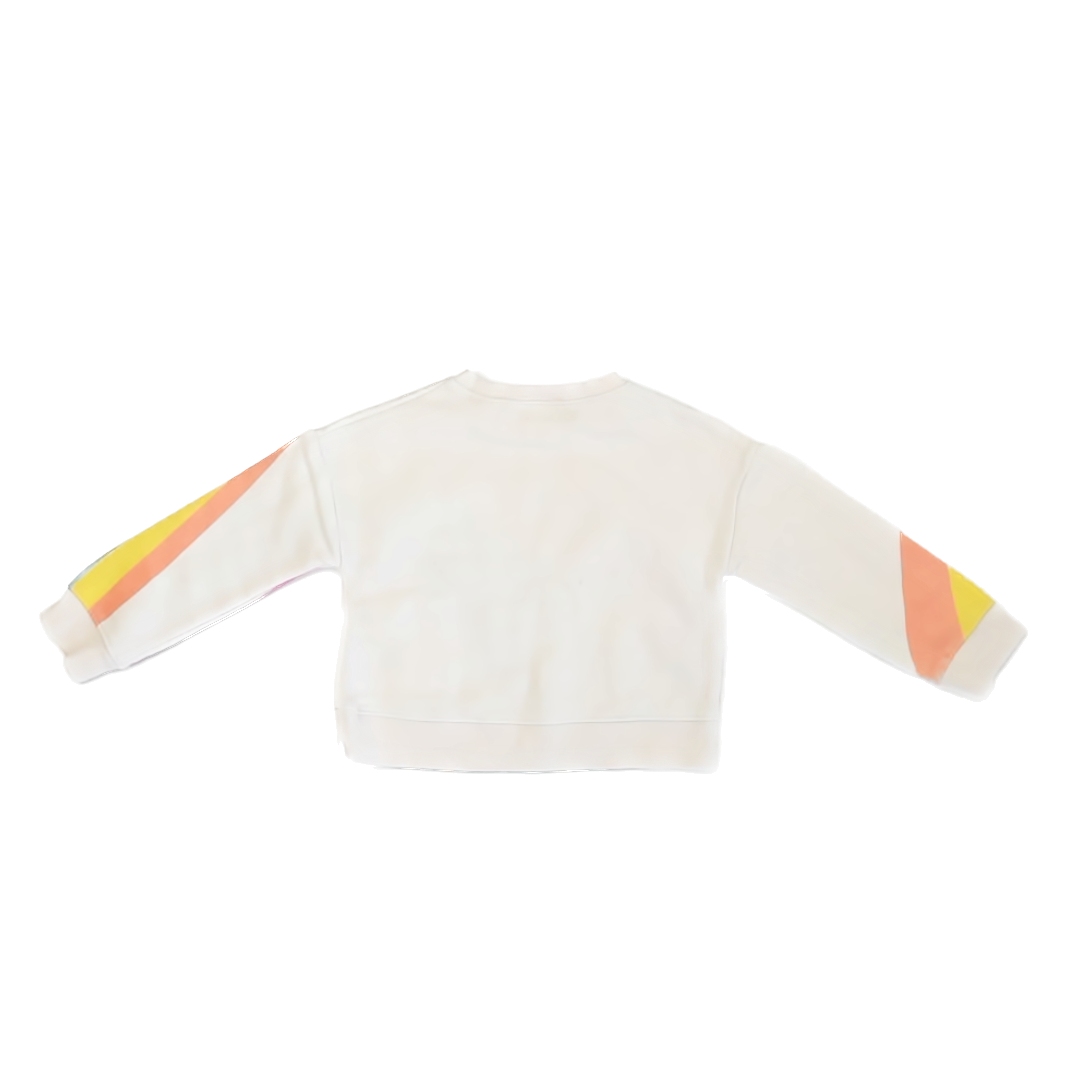 Rockets Of Awesome Girls White | Rainbow Sweatshirt Size: 4T White | Rainbow