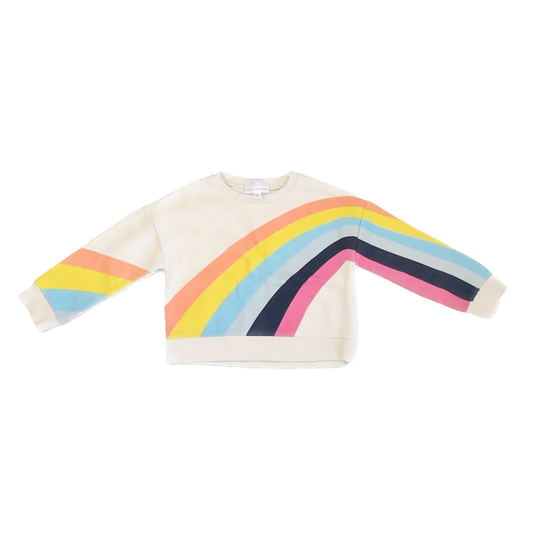 Rockets Of Awesome Girls White | Rainbow Sweatshirt Size: 4T White | Rainbow