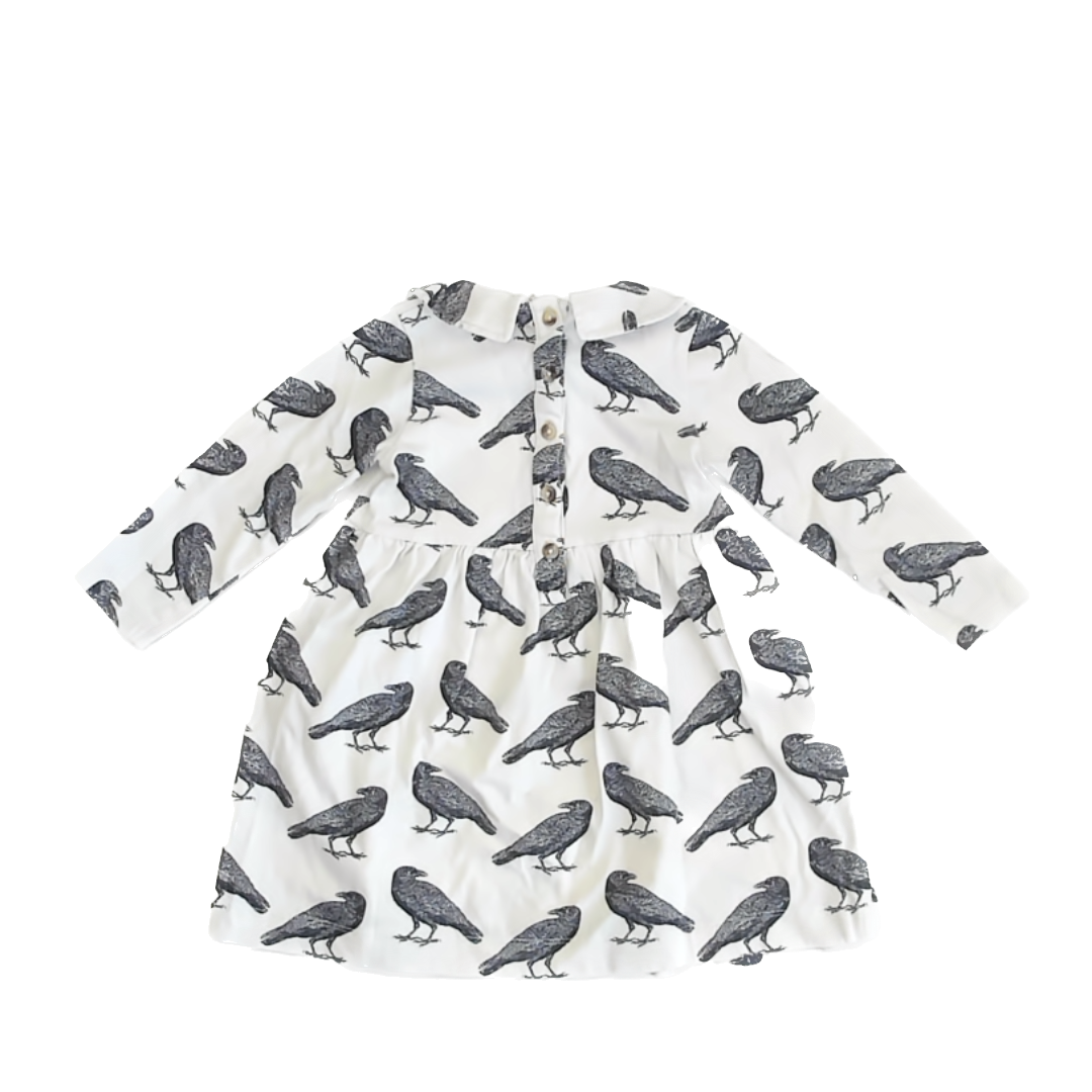 Kate Quinn Girls White | Raven Dress Size: 3T White | Raven