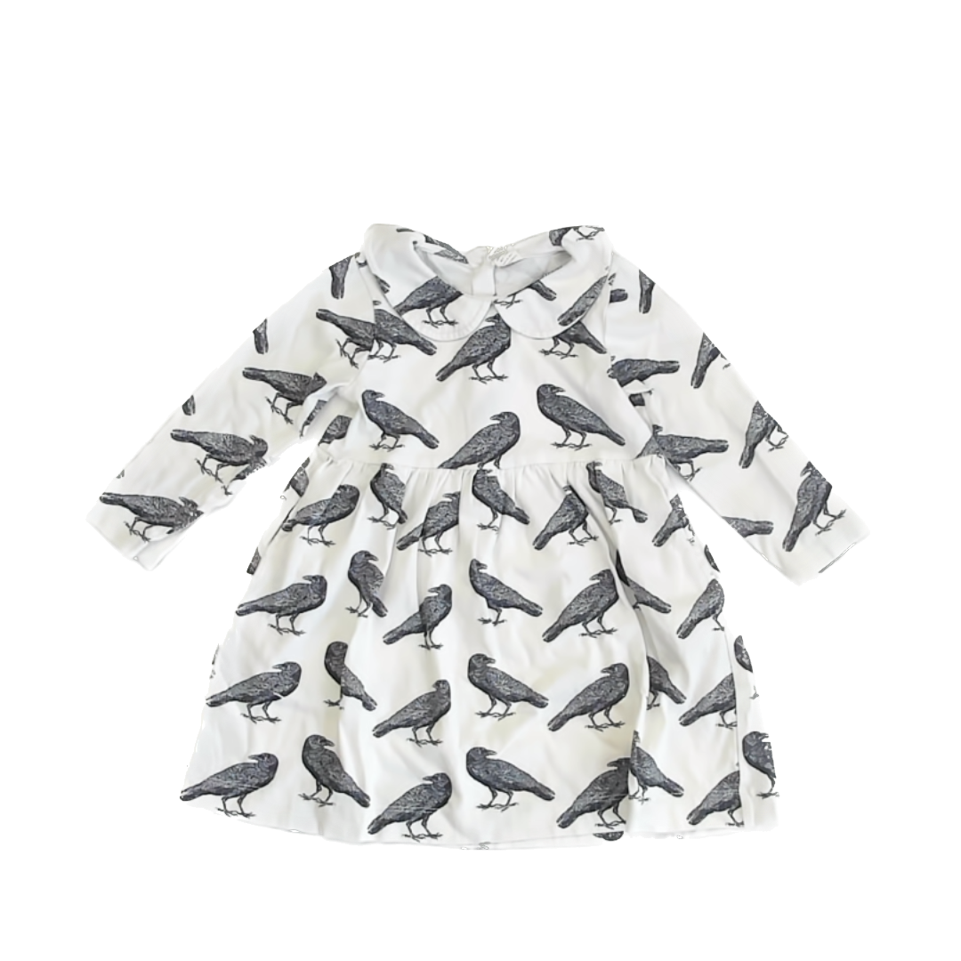 Kate Quinn Girls White | Raven Dress Size: 3T White | Raven