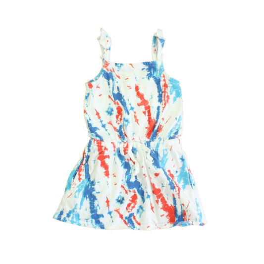 Rockets Of Awesome Girls White | Red | Blue Dress Size: 2T White | Red | Blue