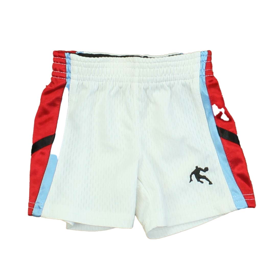 AND1 Boys White | Red | Blue Shorts Size: New Born White | Red | Blue