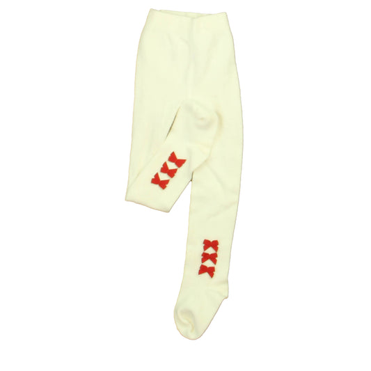 Janie and Jack Girls White | Red Bows Tights Size: 6-12 Months White | Red Bows