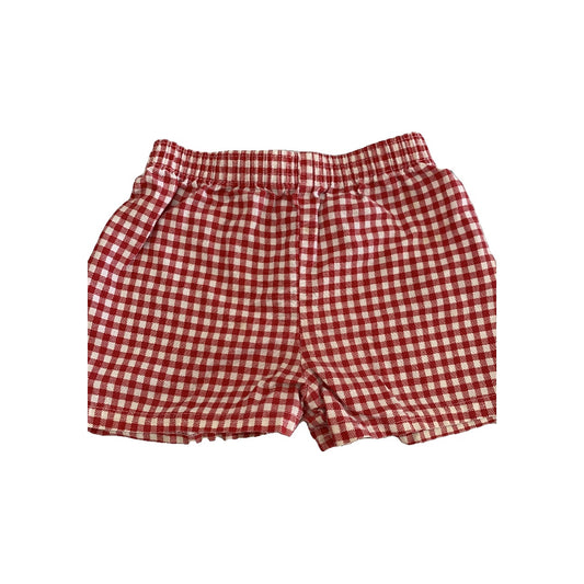 Girls White | Red | Check Shorts Size: 3T White | Red | Check