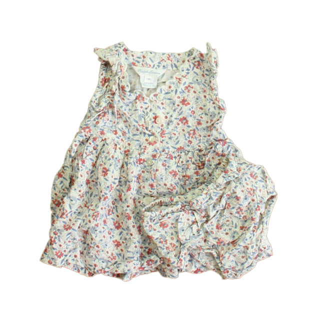 Ralph Lauren Girls White | Red Floral Dress Size: 6 Months White | Red Floral