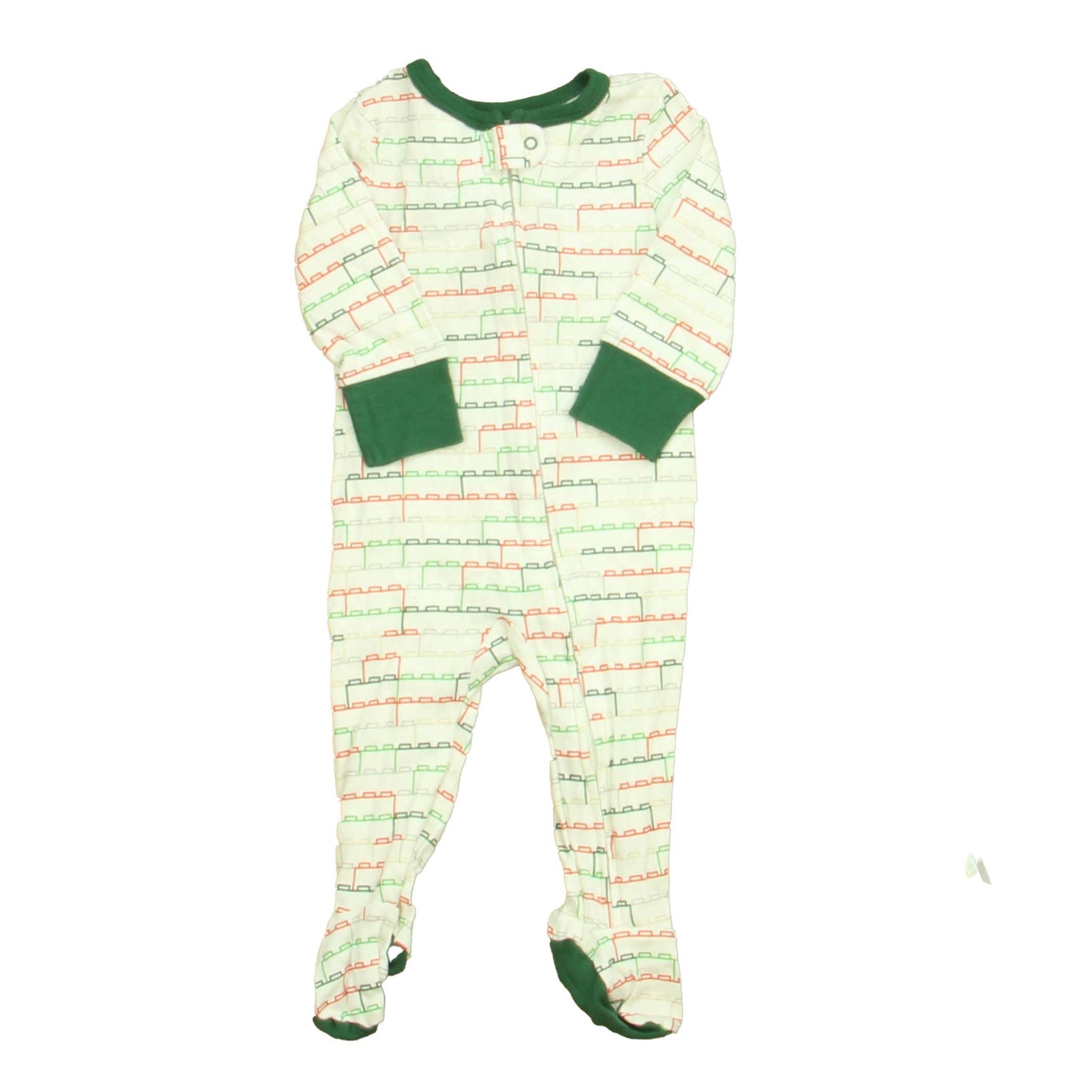Legos Boys White | Red | Green 1-piece footed Pajamas Size: 3-6 Months White | Red | Green