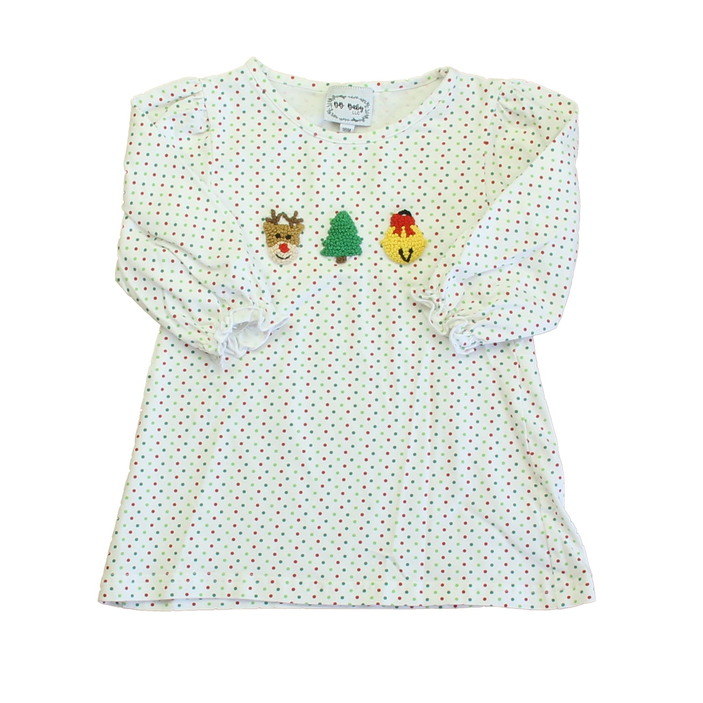 BB Baby Girls White | Red | Green Dress Size: 18 Months