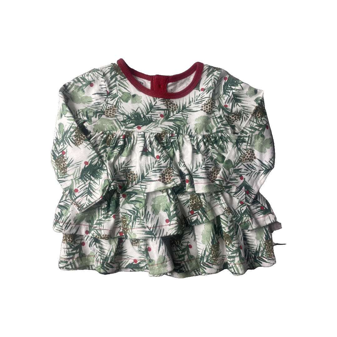 Burt's Bees Girls White | Red | green Dress Size: 3-6 months White | Red | green